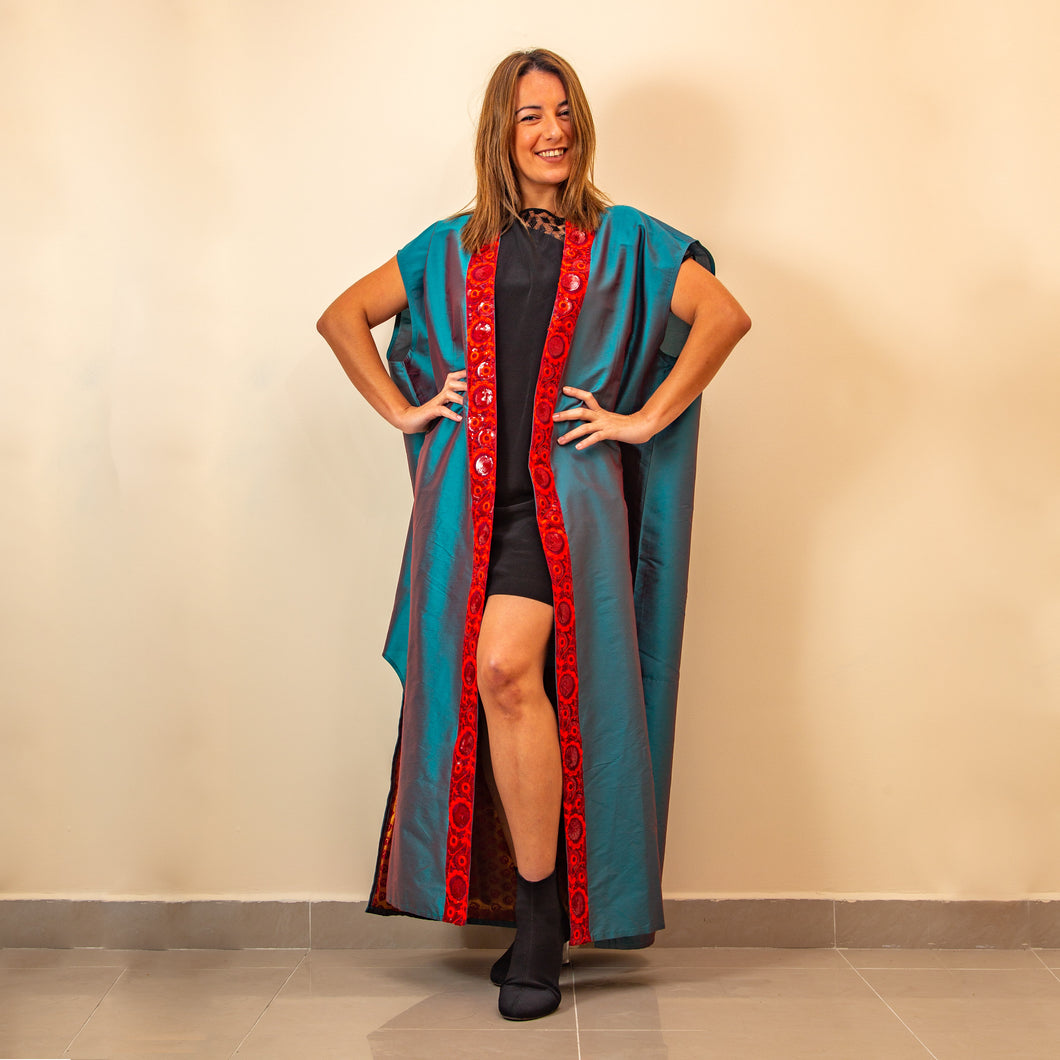 Fire & Ice - Blue & Red Kaftan